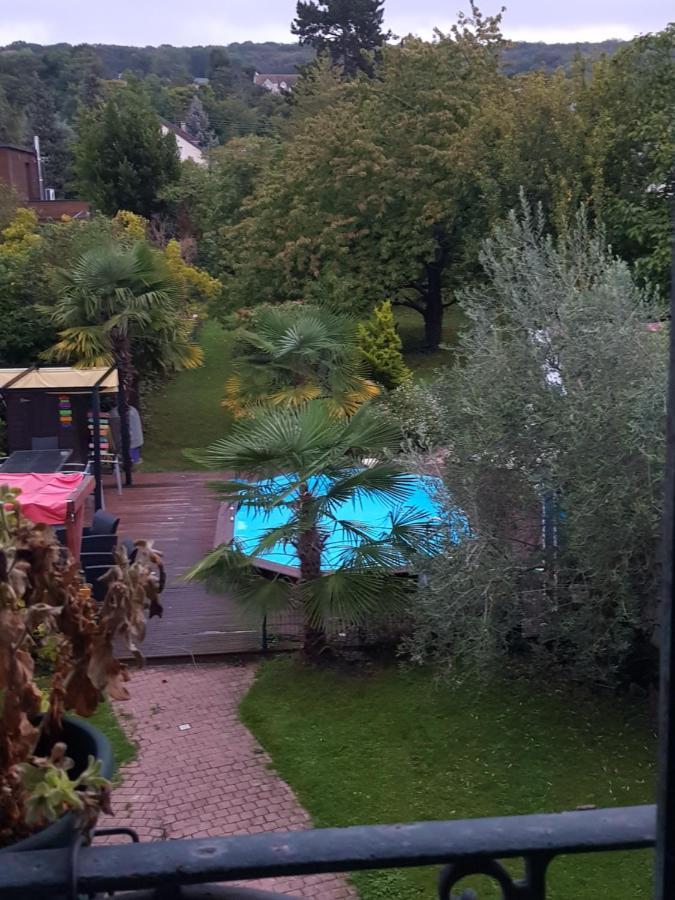 2 Chambres D 'Hotes Chez Un Particulier Avec Piscine Saint-Leu-la-Foret Exteriör bild